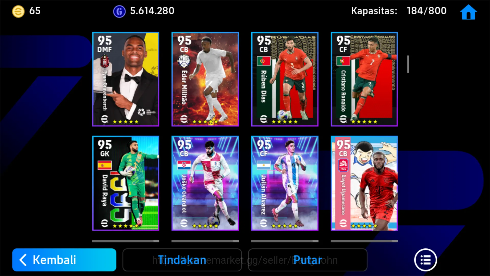 eFootball Accounts power 3208 | kylian mbappe | david villa | alessan image 11