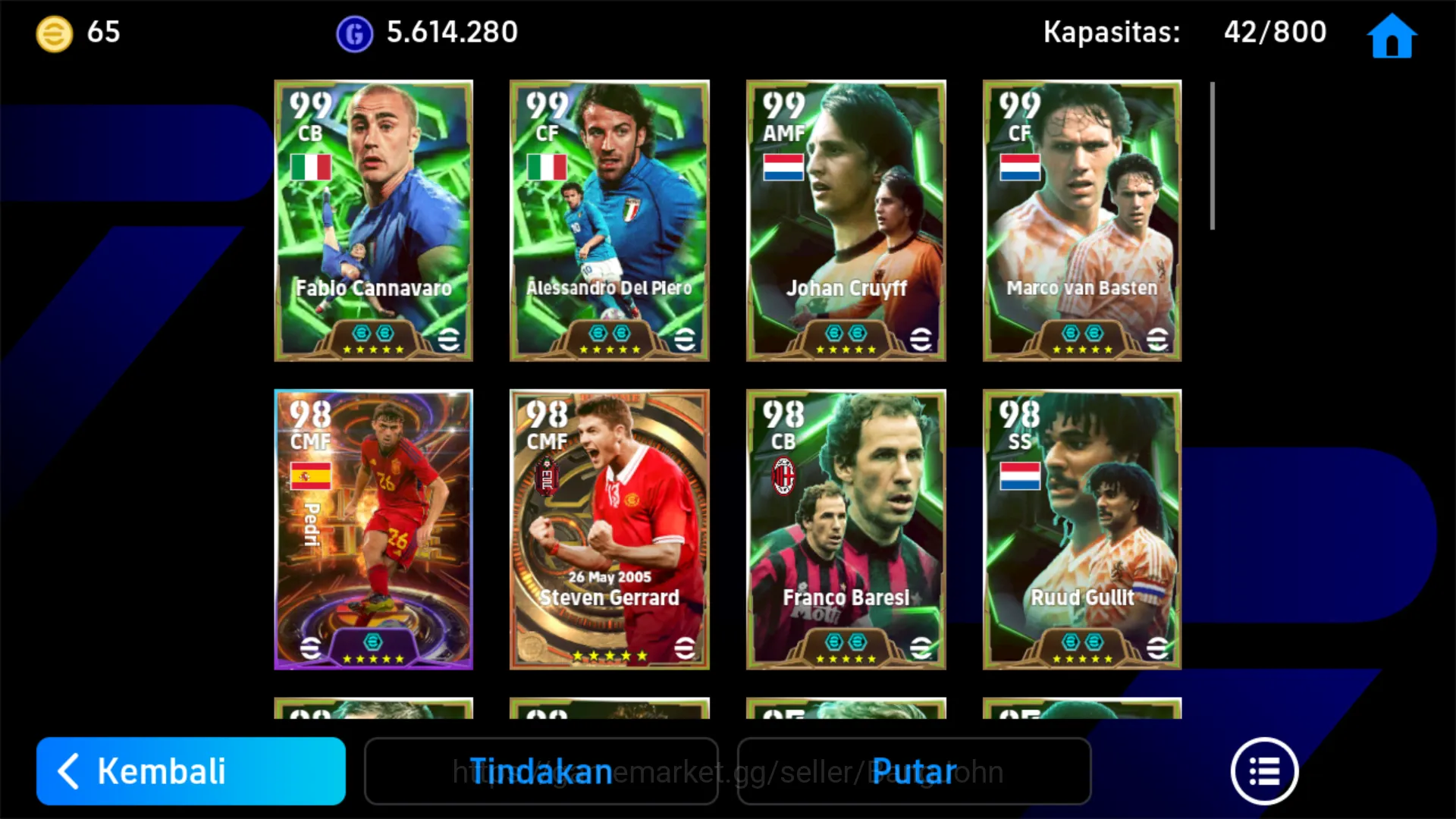 eFootball Accounts power 3208 | kylian mbappe | david villa | alessan image 2