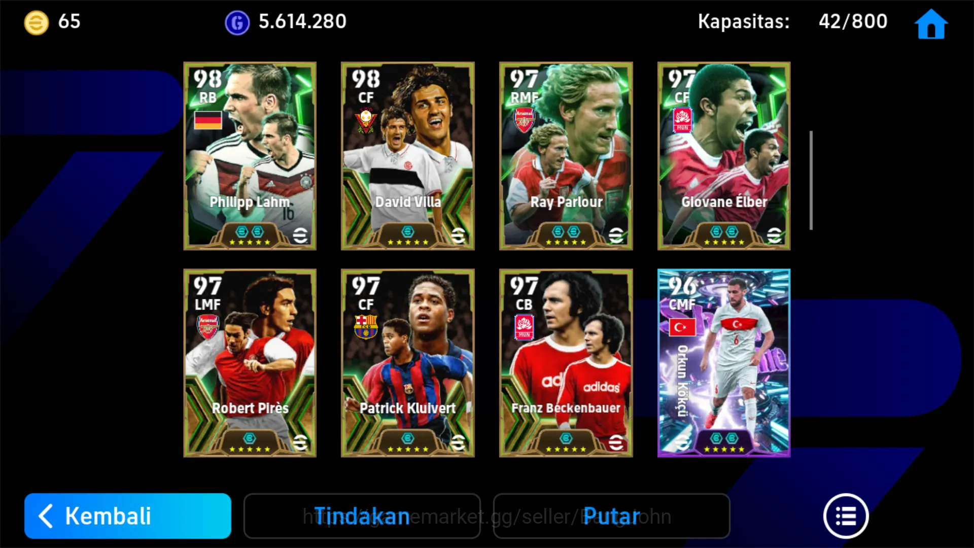 eFootball Accounts power 3208 | kylian mbappe | david villa | alessan image 3