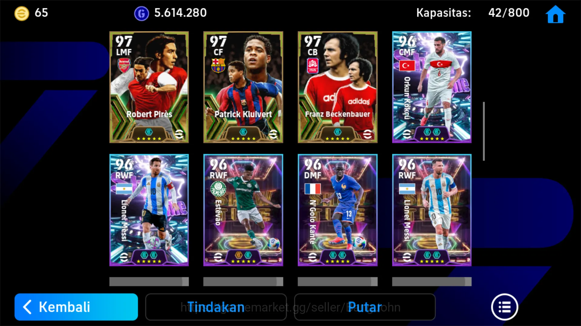eFootball Accounts power 3208 | kylian mbappe | david villa | alessan image 4