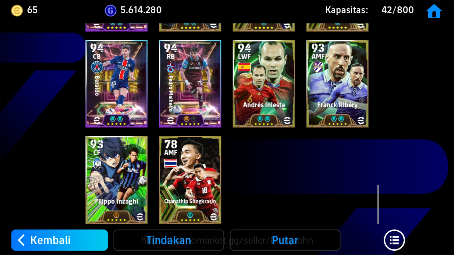 eFootball Accounts power 3208 | kylian mbappe | david villa | alessan image 7