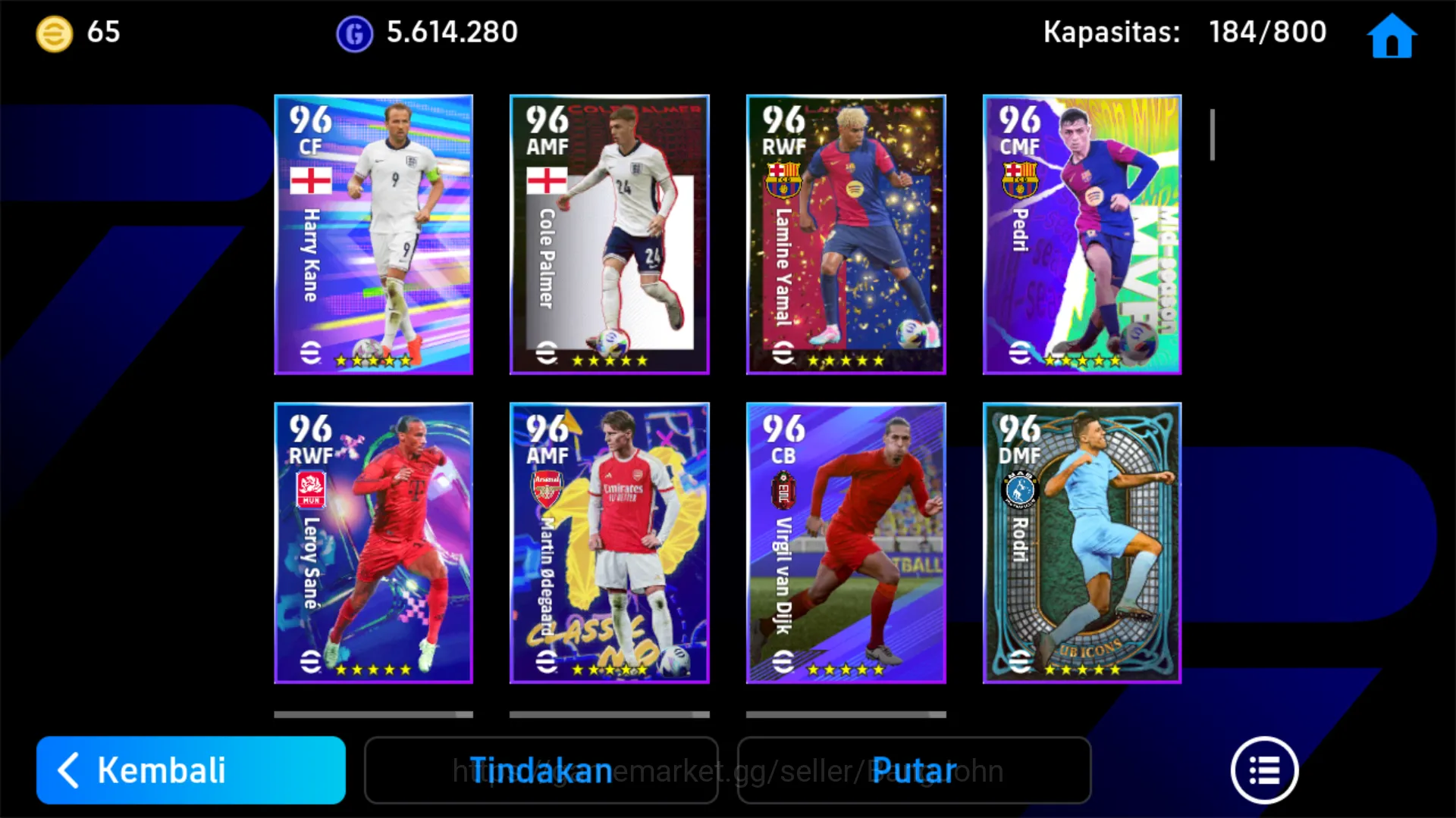 eFootball Accounts power 3208 | kylian mbappe | david villa | alessan image 9