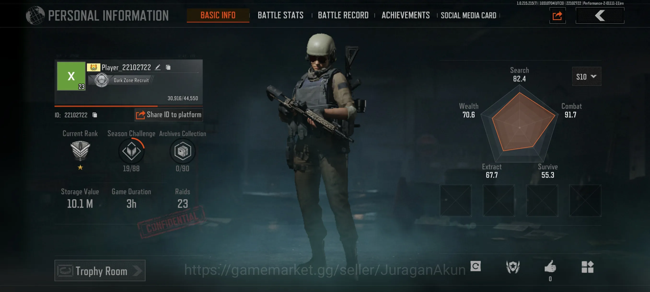 Arena Breakout Accounts Mid-Tier [MOBILE]| Lv 23 | SV 10,1M | CV 7,1M | AKS-74U,Bambo Mosin,SJ16,Viper USAS-12 | CN ON 5