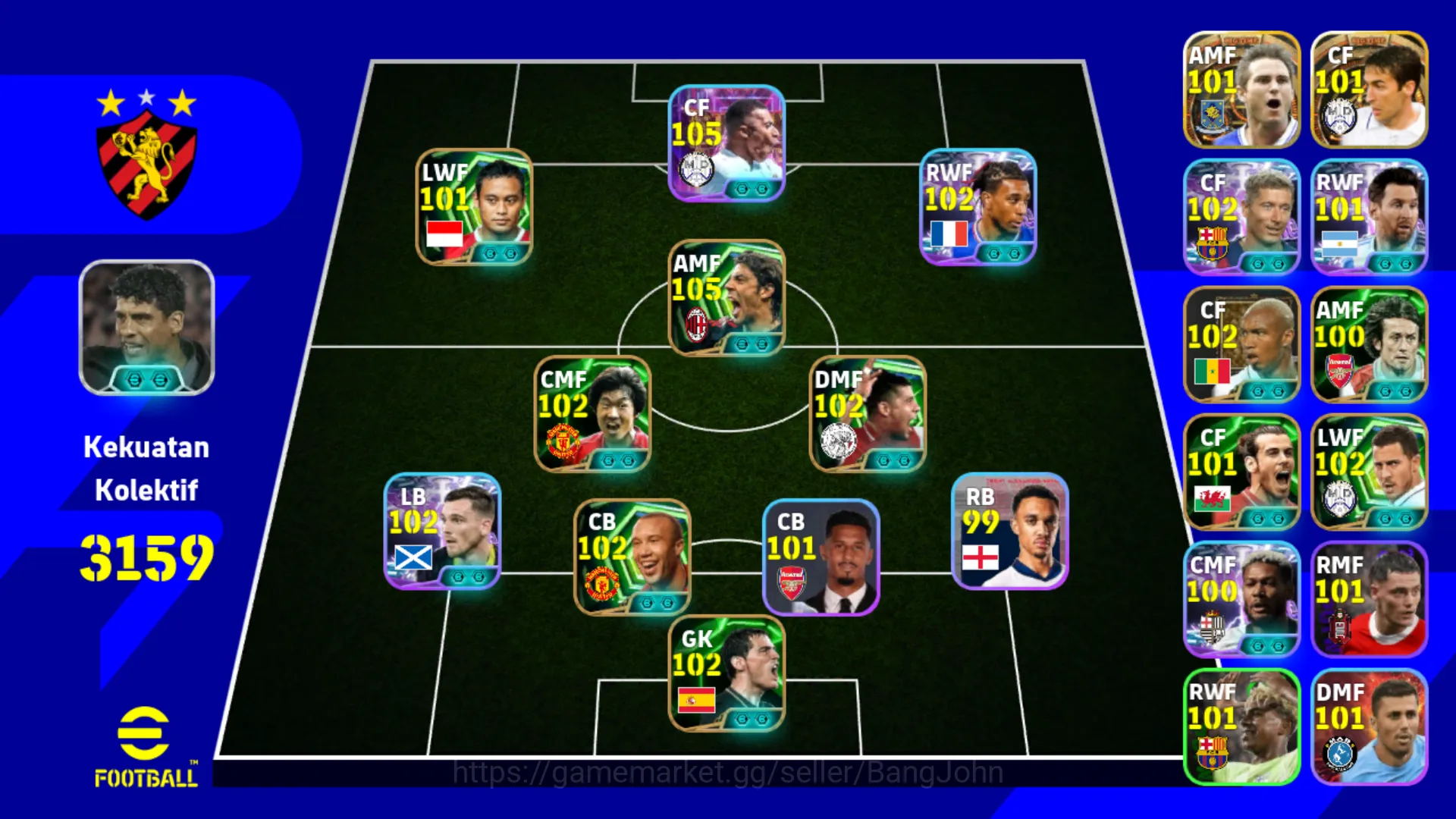 eFootball Accounts EFB316B Power 3159 | Mbappe Show time , Rui Costa image 1