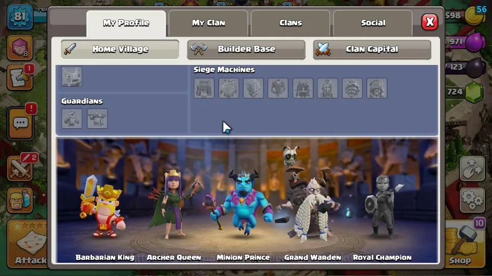 Clash of Clans Accounts Mid-Tier TH 12 - BH 6|Limited Skin|LV 81|HH 5|BK 46,AQ 46,GW 20,MP 30,RC 0|CN ON|Protect OFF|TAKE 2