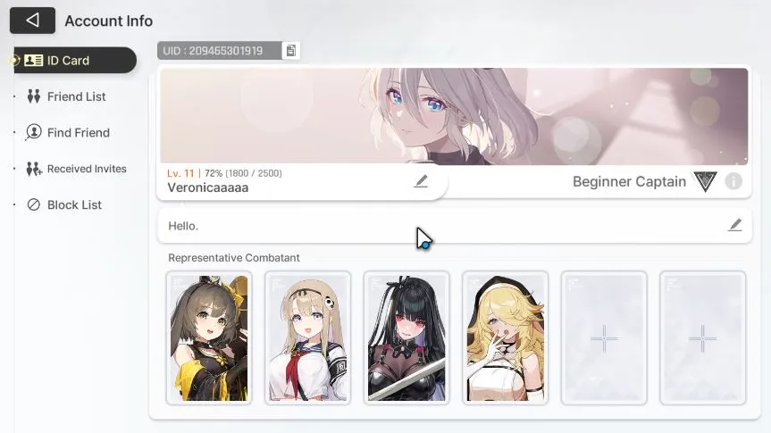 Chaos Zero Nightmare Accounts Asia Fresh Starter Lv11|4 SSR(Veronica,Haru,Rin,Orlea,Etc)|10 5