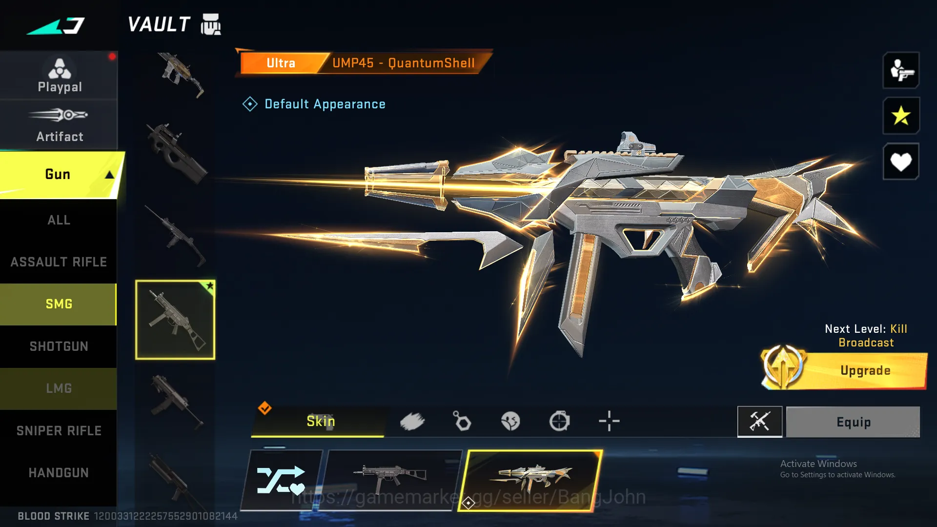 Blood Strike Accounts Others UMP Ultra | Change Name |  BS178B 3