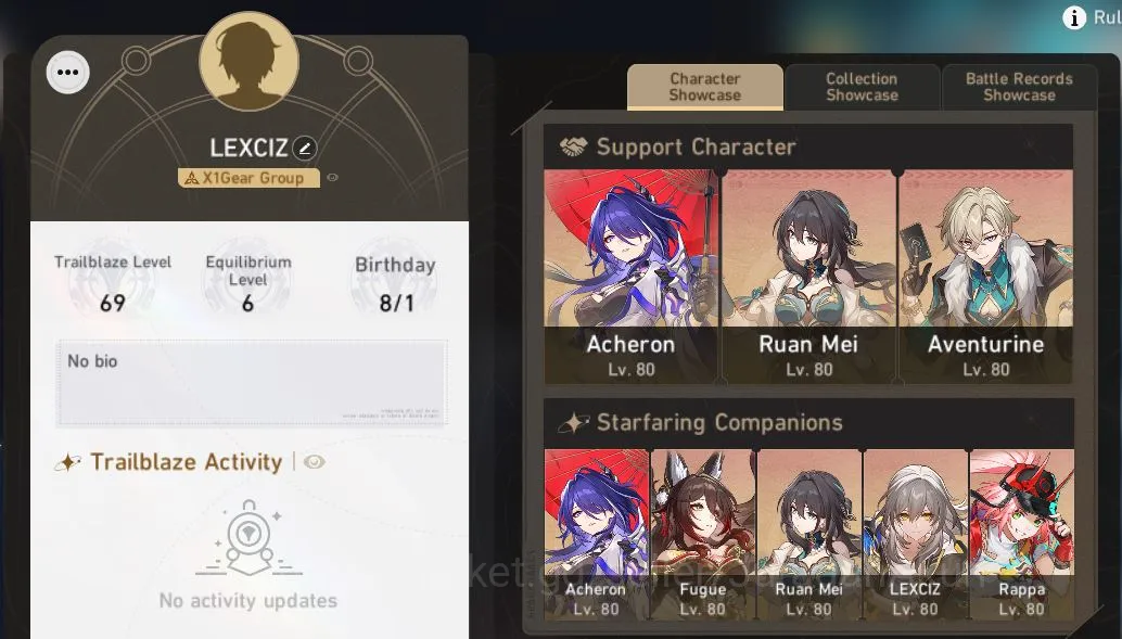 Honkai Star Rail Mid Game ASIA|TL69|10 Limited [(Ruan Mei,Acheron,Aven)+Sign image 1