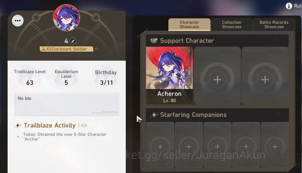 Honkai Star Rail Mid Game ASIA|TL63|6 Limits[Acheron+Sign,The Herta,Phainon, image 1