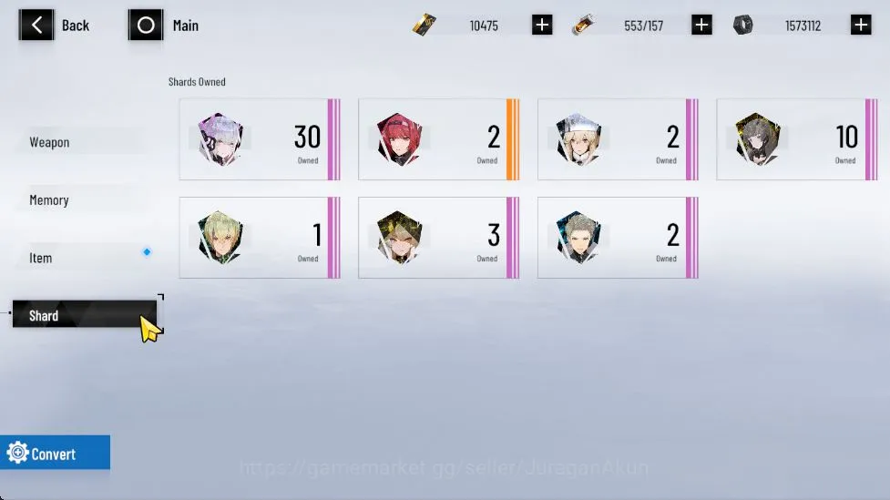 Punishing: Gray Raven Accounts Starter NA | 10K BC+3K GoldenCard+8K BlueCard | LucaiCA,Camu,Feral,Etc | Chapter1 | 1 2