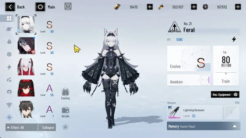 Punishing: Gray Raven Accounts Starter NA | 10K BC+3K GoldenCard+8K BlueCard | LucaiCA,Camu,Feral,Etc | Chapter1 | 1 5
