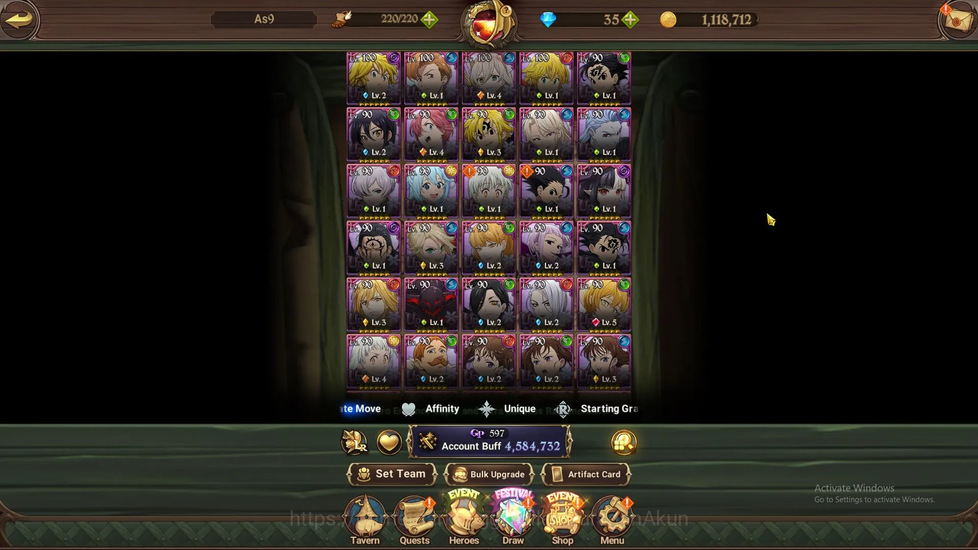 The Seven Deadly Sins: Grand Cross Accounts Endgame ASIA|4,5M CC|3 LR+7 UR+Full 3