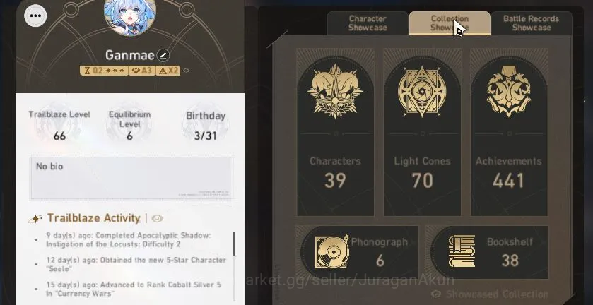 Honkai Star Rail Mid Game Asia|TL 66|10 Limited |SaberE1+Sign,Acheron+Sign,T image 1