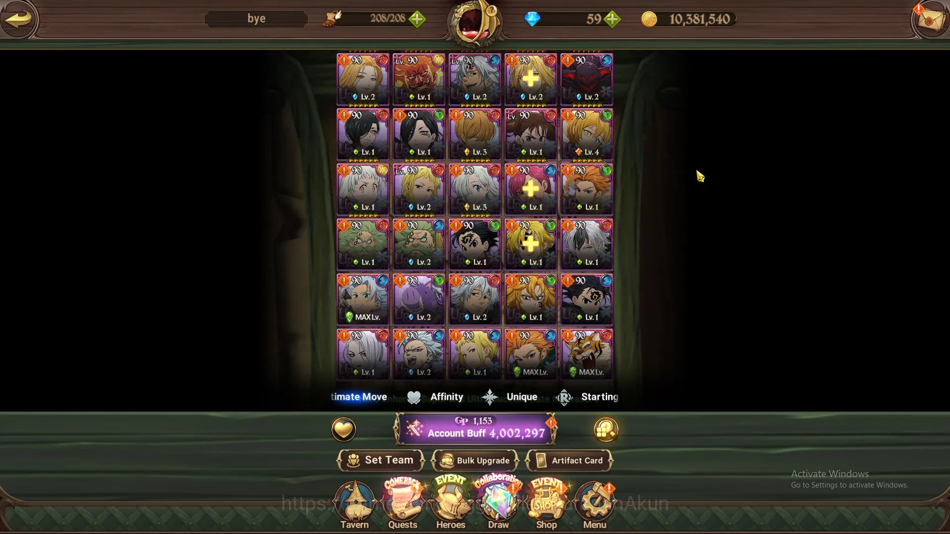 The Seven Deadly Sins: Grand Cross Accounts Midgame Global|4M CC|7 3