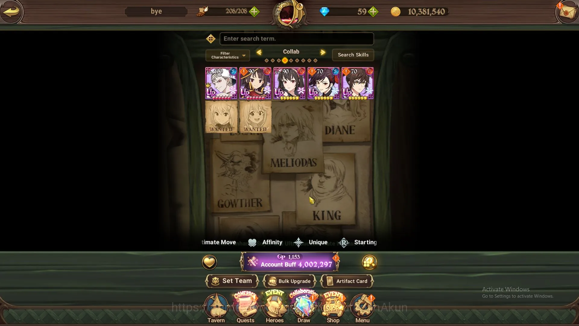 The Seven Deadly Sins: Grand Cross Accounts Midgame Global|4M CC|7 4
