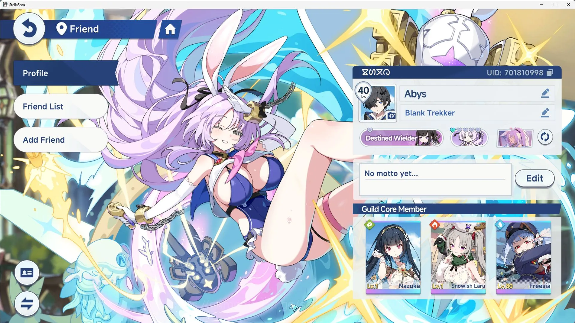 Stella Sora Accounts Global Lv40 ENDGAME|9 SSR 4 Limit(ChitoseT1,Shia,Snowish,Nazuka,NazunaT1,GeriaT2,ChixiaT2)12 SSR 2
