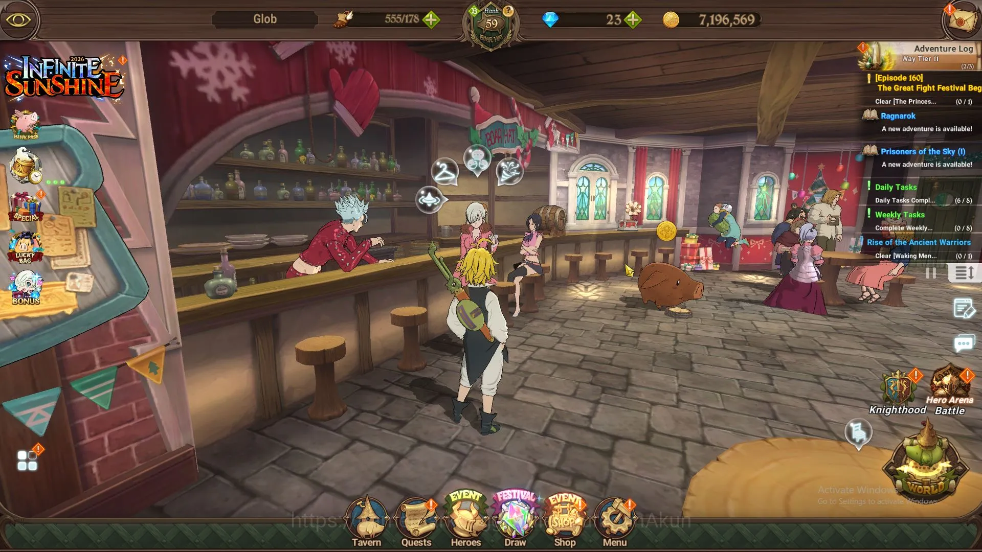 The Seven Deadly Sins: Grand Cross Accounts Midgame GLOBAL | 2,3M CC | 2 LR + 7 UR