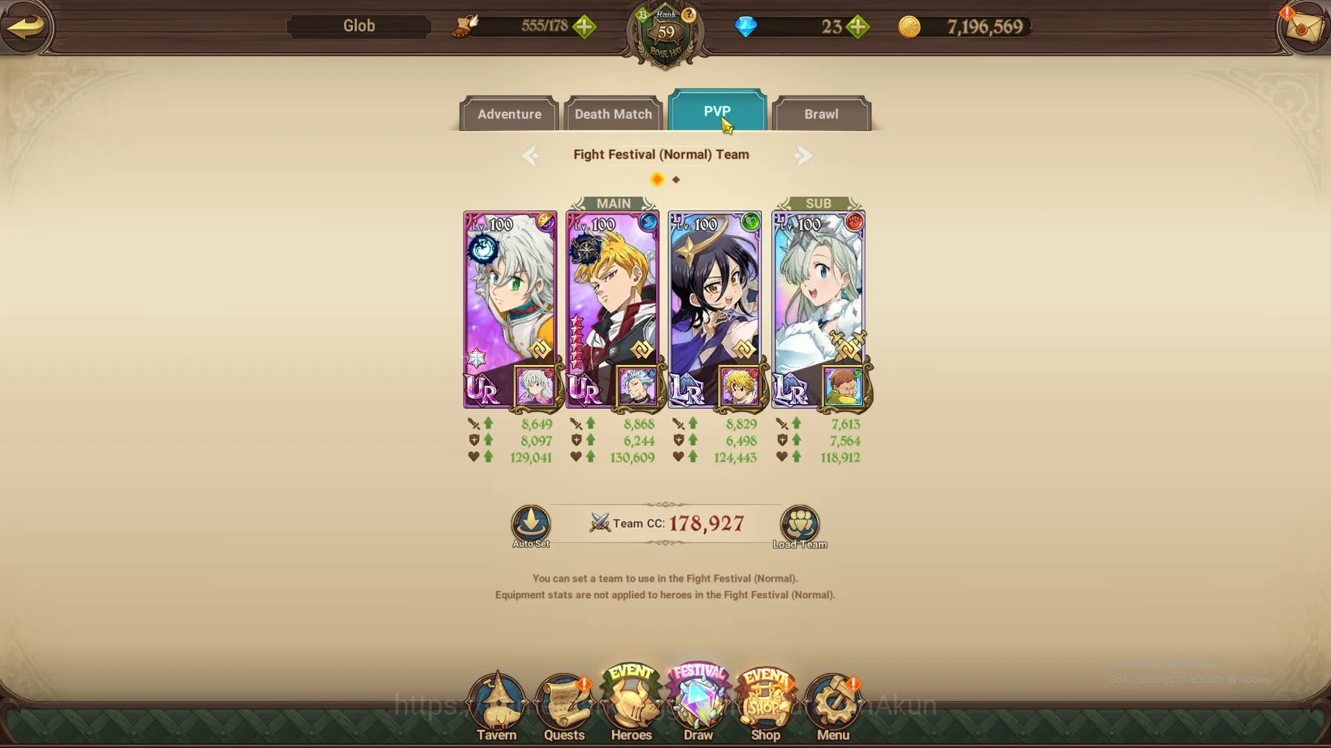 The Seven Deadly Sins: Grand Cross Accounts Midgame GLOBAL | 2,3M CC | 2 LR + 7 UR 2