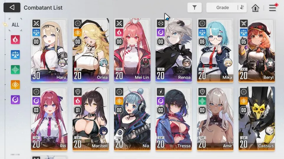 Chaos Zero Nightmare Accounts Global|Lv21|4 SSR(Haru,Mei Lin,Orlea,Renoa) +9SR (MikaM6,BerlyM5,ReiM3,MaribellM1,Etc) +12 SR 5