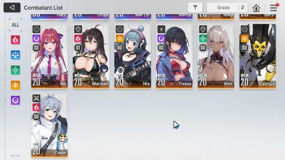 Chaos Zero Nightmare Accounts Global|Lv21|4 SSR(Haru,Mei Lin,Orlea,Renoa) +9SR (MikaM6,BerlyM5,ReiM3,MaribellM1,Etc) +12 SR 9