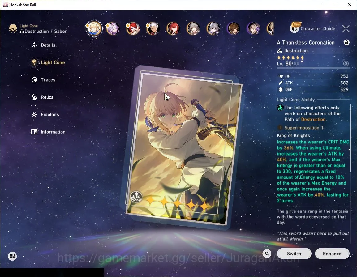 Honkai Star Rail Accounts ASIA [TL70]14 Limited(Castorice,Jingliu,Firefly+Si image 2