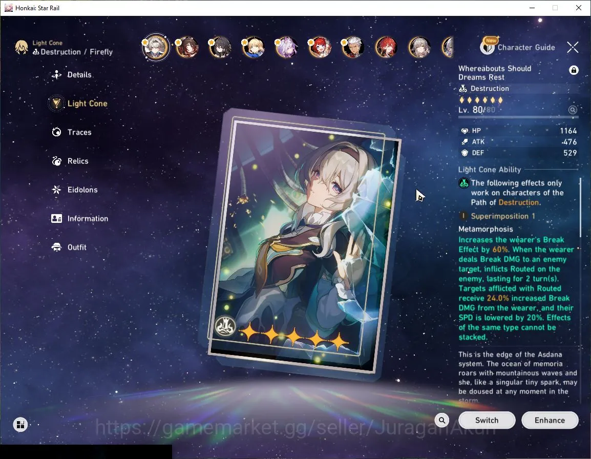 Honkai Star Rail Accounts ASIA [TL70]14 Limited(Castorice,Jingliu,Firefly+Si image 9