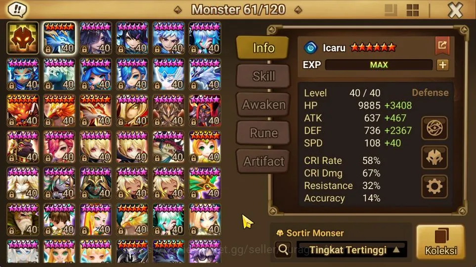 Summoners War: Sky Arena Accounts Asia|Lv 81|2 LD [Werner,Shun]|17 Total NB5[Miles,M image 5