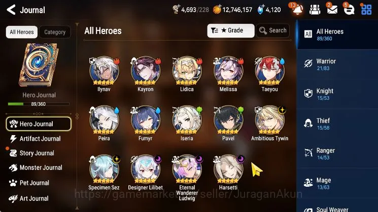 Epic Seven Accounts Starter Global Unverif|Best Stater|Low Progress|5 ML(Harsetti,EW 2