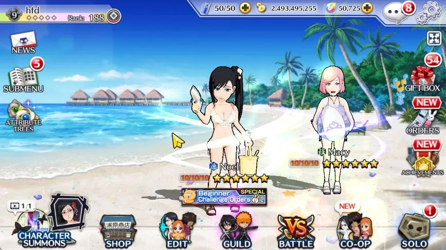 Bleach: Brave Souls High-End [GLOBAL]50k Orb|Ruika10Th,Gremmy9Th,Ichigo8Th,Whit image 1
