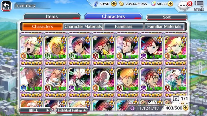 Bleach: Brave Souls Accounts High-End [GLOBAL]50k Orb|Ruika10Th,Gremmy9Th,Ichigo8Th,White8Th,Gin Fierce,Macy,Noel 6