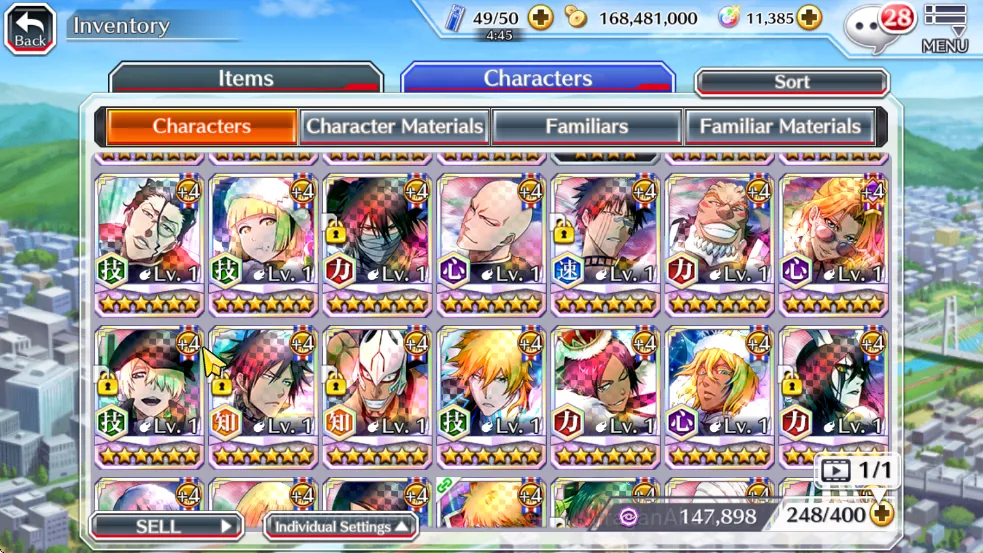 Bleach: Brave Souls Accounts Mid-Tier [GLOBAL] 11K Orbs | Uryu+Renji+JushiroTYBW25,Orihime TYBW24,Byakuya renewedetc| Check 3