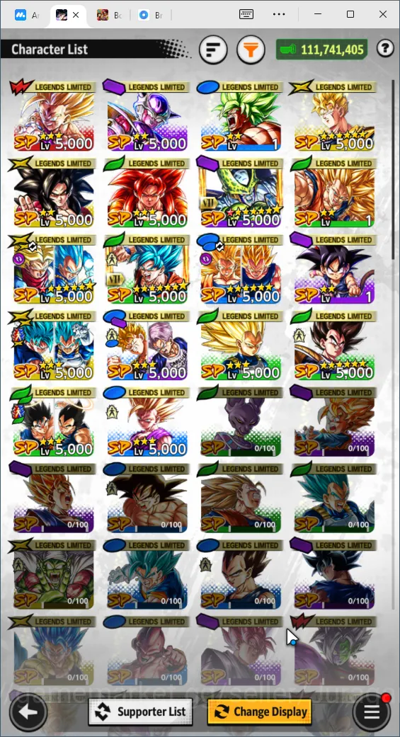 Dragon Ball Legends Accounts High-End 111M Total Power|LV155|4 UL+ 18 LL|Super Full Power Saiyan 4 Goku,Super Gogeta,Super 5