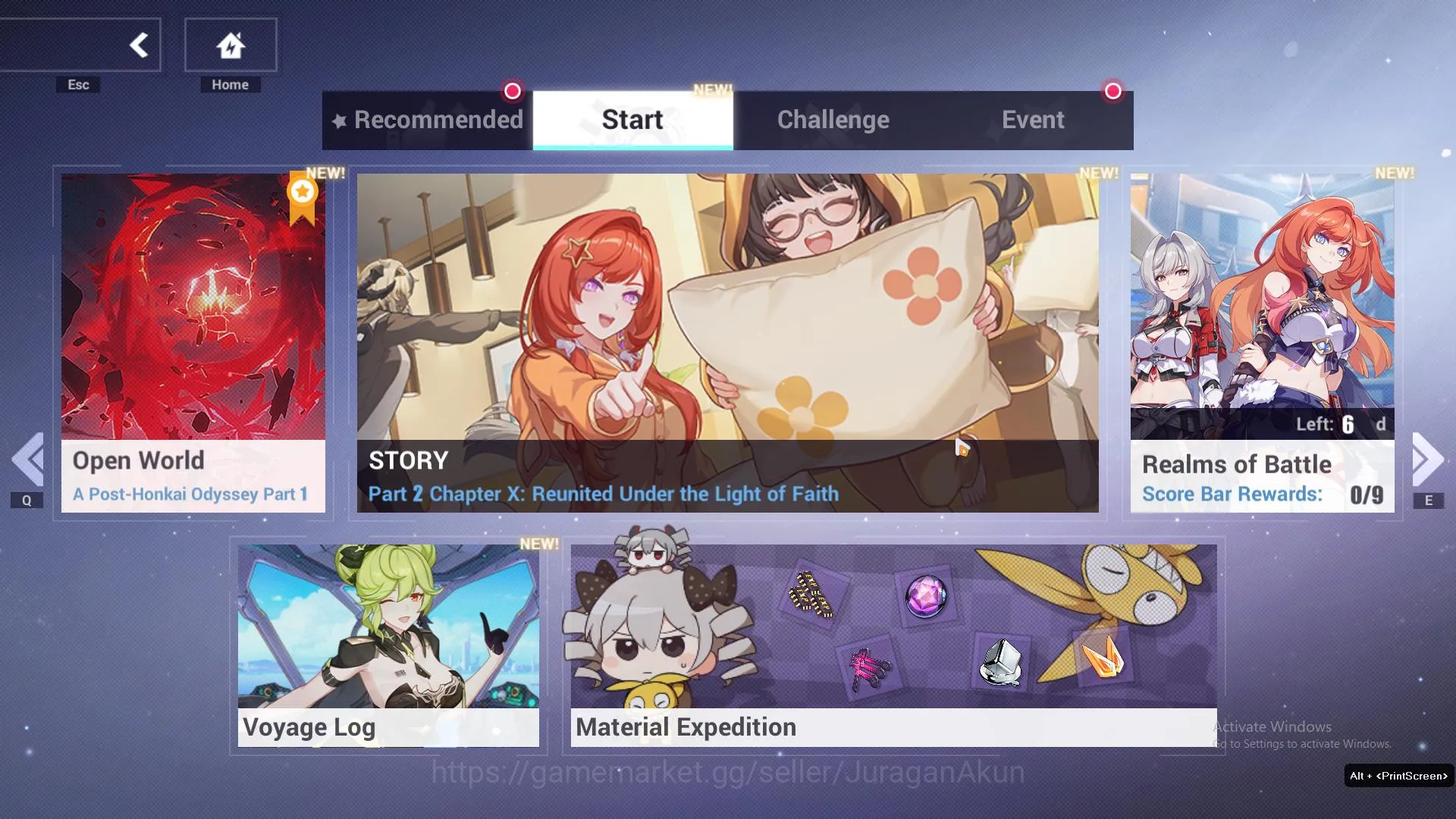 Honkai Impact 3rd Accounts Mid-Game SEA Lv53| 3 Fullset (Ba-Dum+Cosu, Coralie Dragon, Elysia HiLoveElf 4