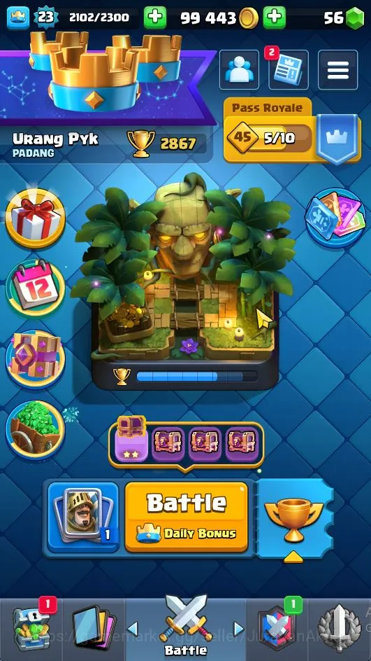 Clash Royale Accounts Midgame Lvl 23|Trophy 2867|KTL 9|Limited Skin|Card 63|2 EVO,17 Epic,23 Rare,23 Common|TakeEmail(CR1082)