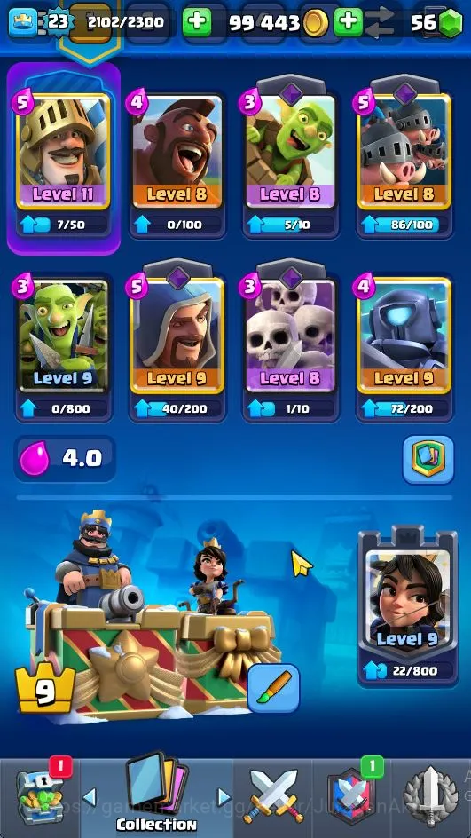 Clash Royale Accounts Midgame Lvl 23|Trophy 2867|KTL 9|Limited Skin|Card 63|2 EVO,17 Epic,23 Rare,23 Common|TakeEmail(CR1082) 2