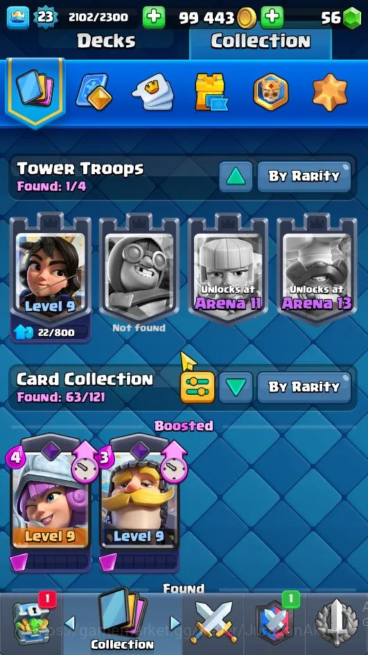 Clash Royale Accounts Midgame Lvl 23|Trophy 2867|KTL 9|Limited Skin|Card 63|2 EVO,17 Epic,23 Rare,23 Common|TakeEmail(CR1082) 3