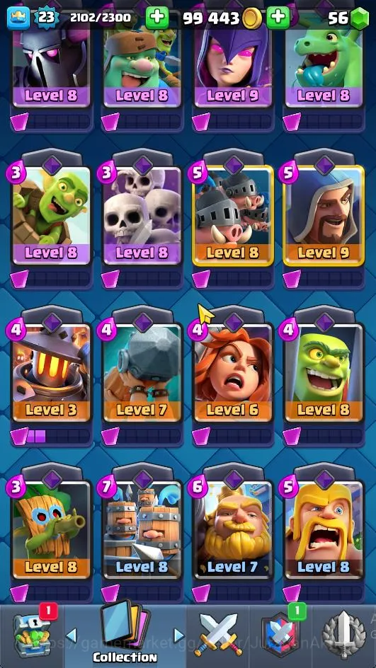 Clash Royale Accounts Midgame Lvl 23|Trophy 2867|KTL 9|Limited Skin|Card 63|2 EVO,17 Epic,23 Rare,23 Common|TakeEmail(CR1082) 4
