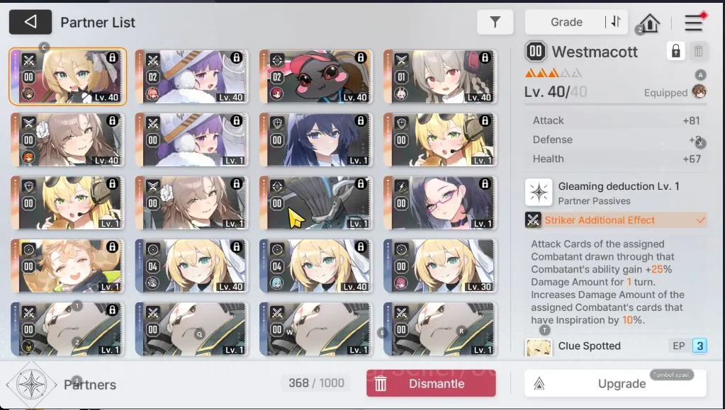 Chaos Zero Nightmare Accounts GLOBAL Lv40|5 SSR (YukiM1+Sign,RinM1,Orlea,MeiLin,Kayron) 11 SR(LucasM6,MaribelM4,Etc)13 SR 2