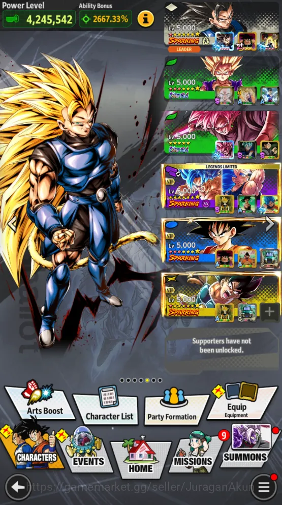 Dragon Ball Legends Accounts Mid-Tier 50M Total Power|LV 193|4 UL+ 21 LL| SS2 Gohan, SS Goku, SS Rose Goku, Vegeta, and ETC 4