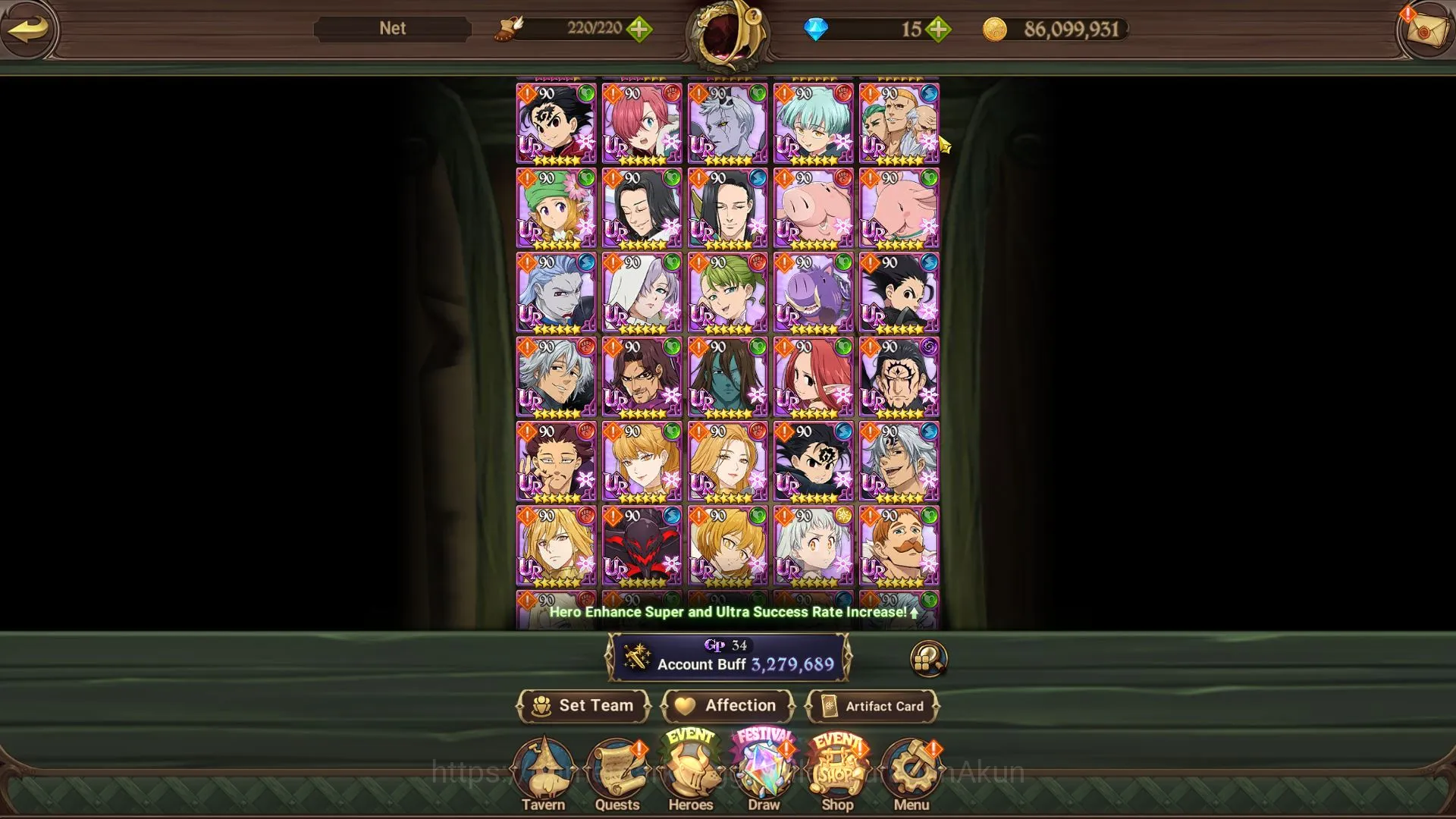 The Seven Deadly Sins: Grand Cross Midgame Asia |3,2M CC| 2LR + 4UR + Full Collabs solev(Oppr image 1