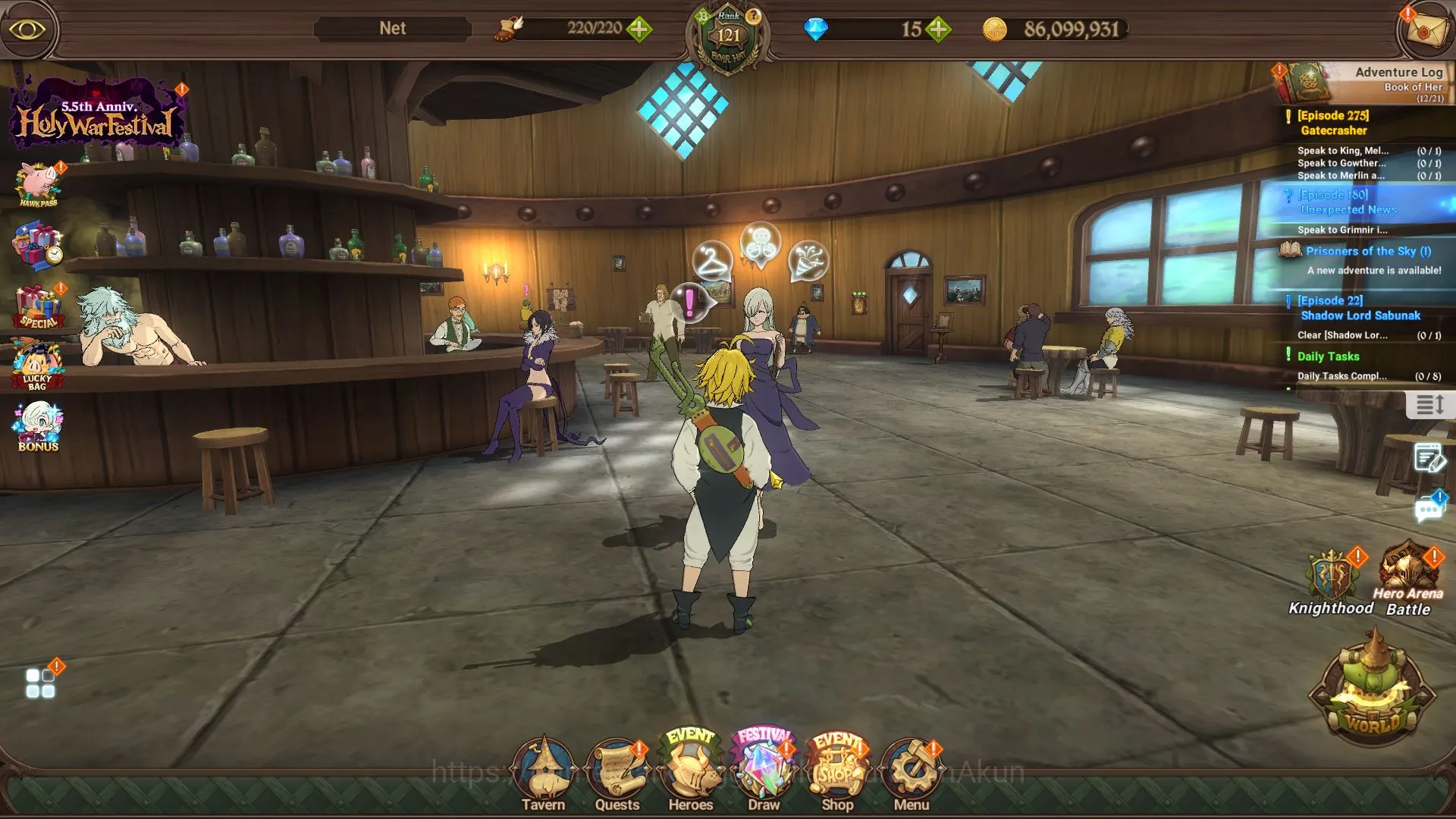 The Seven Deadly Sins: Grand Cross Accounts Midgame Asia |3,2M CC| 2LR + 4UR + Full Collabs solev(OppressorDK2/6, KDiane6/6 2