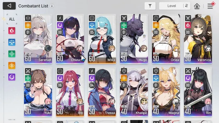 Chaos Zero Nightmare Accounts GLOBAL|Lv 51|12 SSR [SerenielM1,HugoM1,KhalipeM1,M image 4
