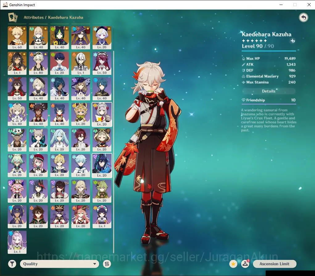 Genshin Impact Accounts Mid Game ASIA|AR 55| 6 Limited + 4 [5 Star Weapon]|[(Neuvill 4