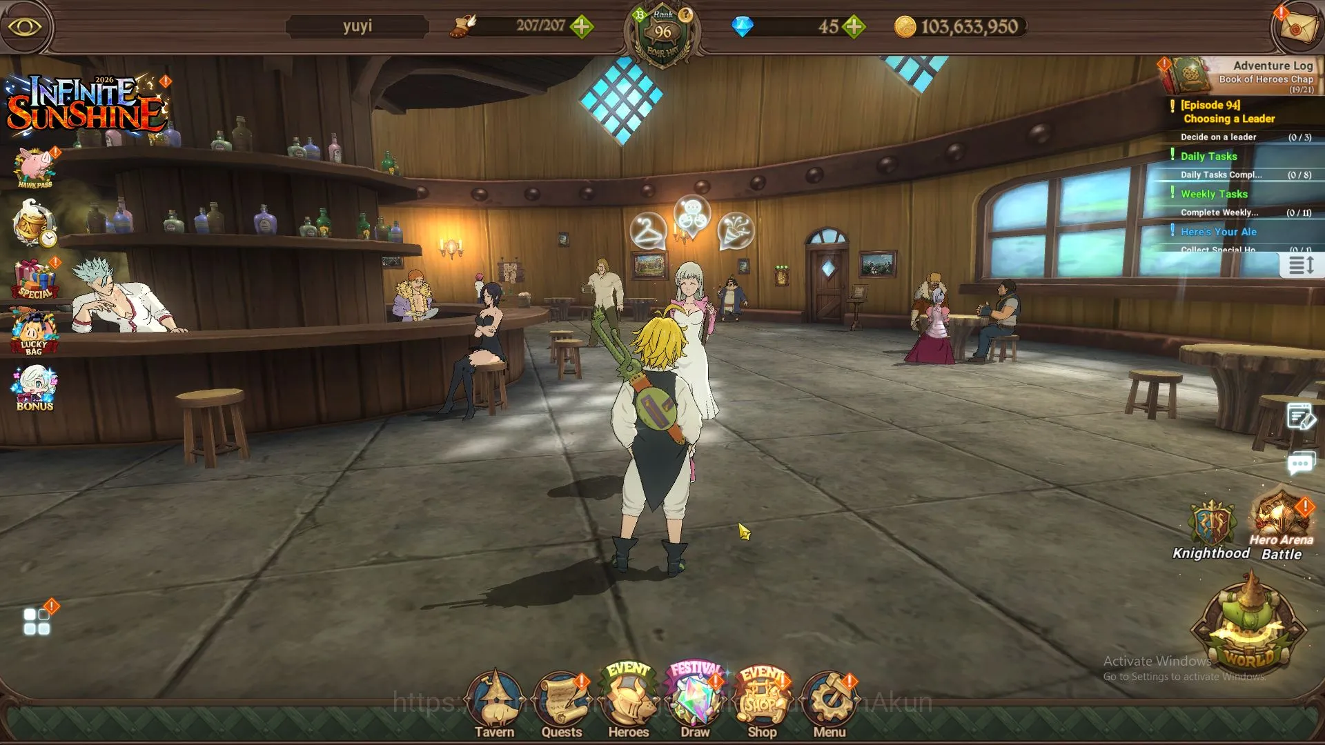 The Seven Deadly Sins: Grand Cross Accounts Midgame ASIA|4,1M CC|2 LR+4 UR+Many