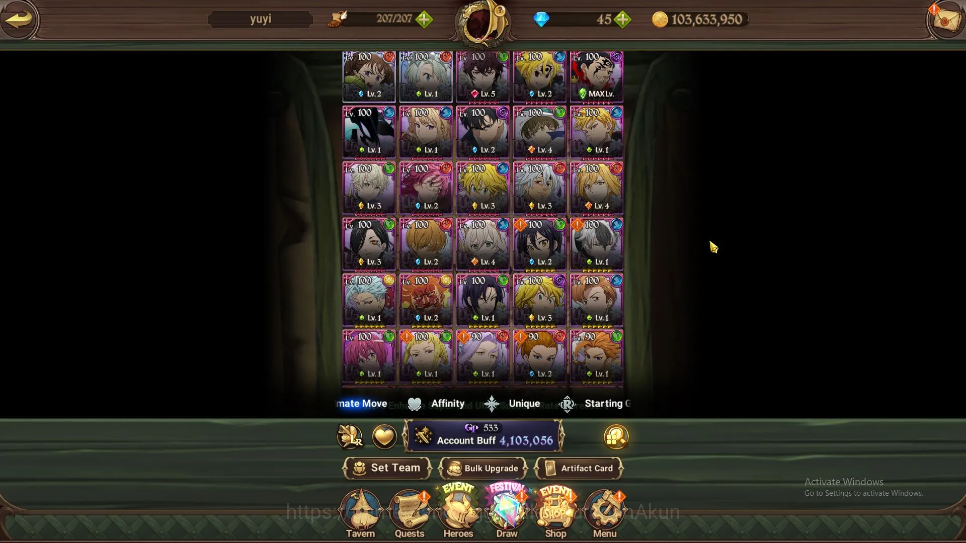 The Seven Deadly Sins: Grand Cross Accounts Midgame ASIA|4,1M CC|2 LR+4 UR+Many 2