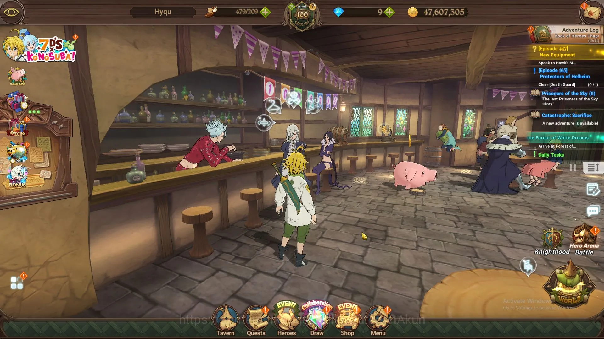 ASIA|4M CC|3LR+7UR+Collabs(Konosuba,Solev)|Merlin2/6,Helbram,Elizabeth,Thor3/6,KDiane2/6,Goddess,ODK,Etc|Code Only|(SDS2509) The Seven Deadly Sins: Grand Cross Accounts Midgame ASIA|4M