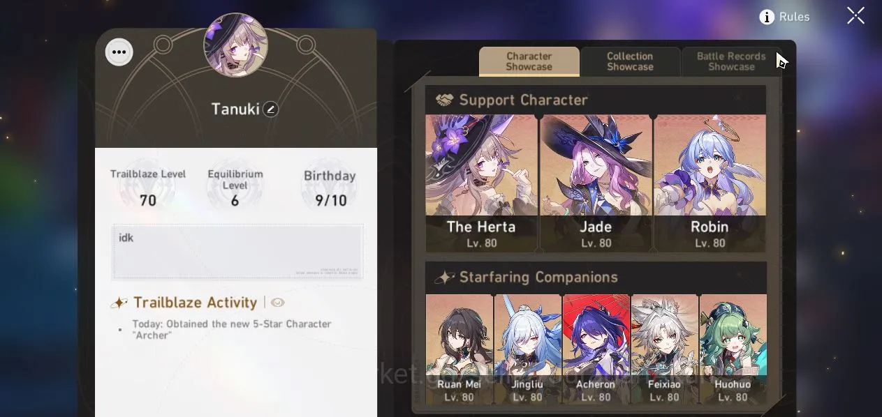 Honkai Star Rail End Game Asia [TL70] 14 Limited (The Herta+Sign, Jingliu+Si image 1