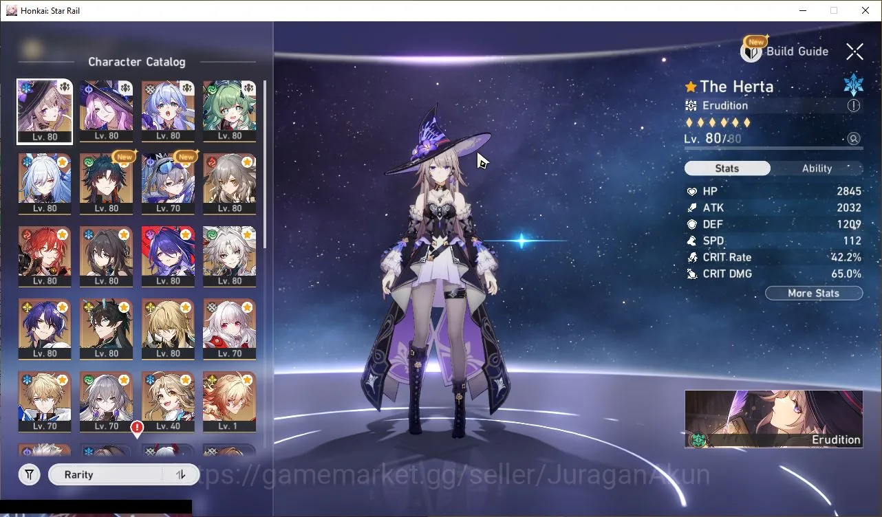 Honkai Star Rail Accounts End Game Asia [TL70] 14 Limited (The Herta+Sign, Jingliu+Sign, Silver Wolf+Sign, Jade, Robin and 3