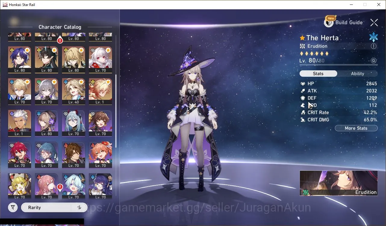 Honkai Star Rail Accounts End Game Asia [TL70] 14 Limited (The Herta+Sign, Jingliu+Sign, Silver Wolf+Sign, Jade, Robin and 4