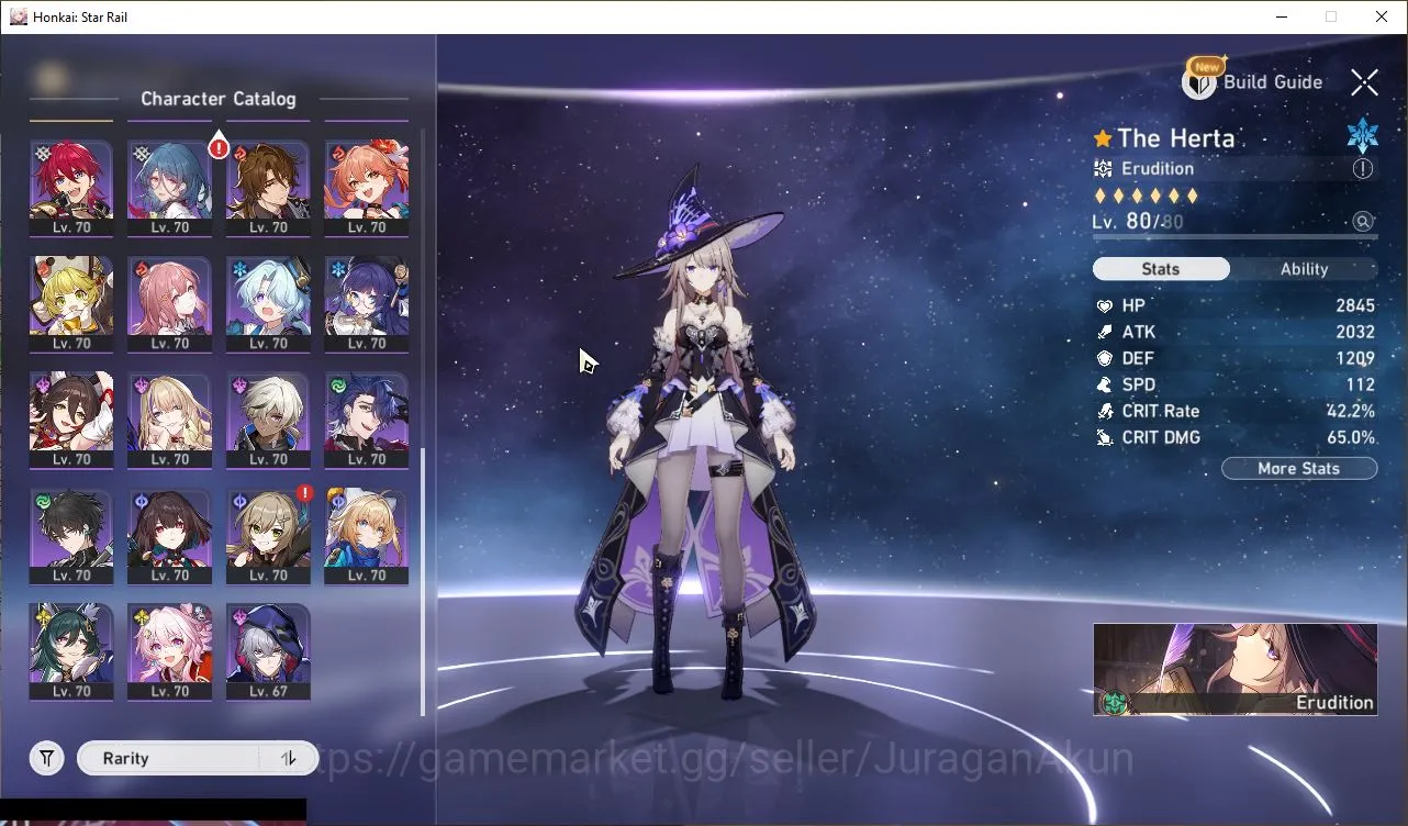 Honkai Star Rail Accounts End Game Asia [TL70] 14 Limited (The Herta+Sign, Jingliu+Sign, Silver Wolf+Sign, Jade, Robin and 5